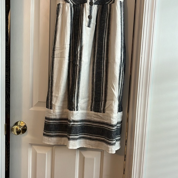 NWT navy striped midi dress - Picture 3 of 4